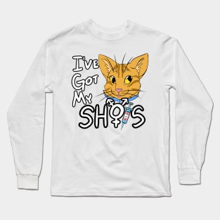 I've Got My Shots (Orange Tabby Cat, HRT) Long Sleeve T-Shirt